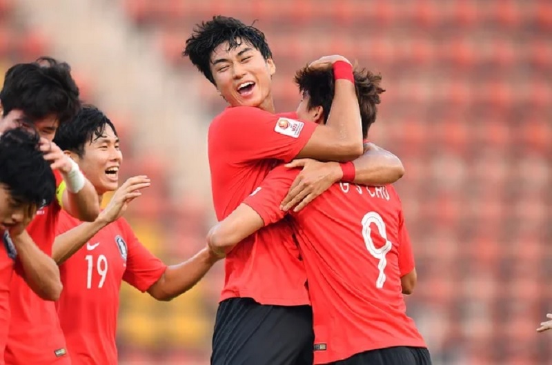 U23 Hàn Quốc ăn mừng bàn thắng